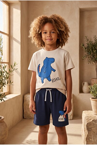 Katia&Bony Set de pijamale cu model de dinozaur pentru băieți