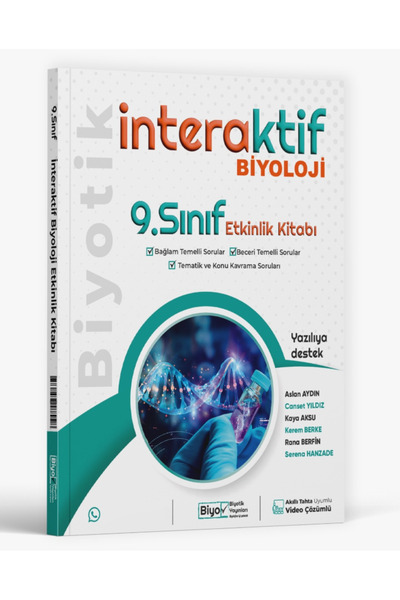Biyotik Yayınları Biyotik Yayınları 9. Sınıf Biyoloji İnteraktif Etkinlik Kit...