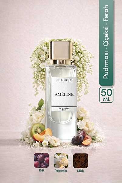 ILLUSIONE FRAGRANCE Améline EDP Kadın Parfüm 50ml | Pudramsı - Çiçeksi - Fera...