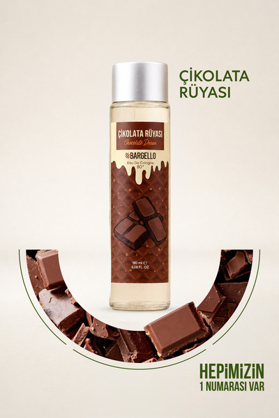 Bargello 180 ml 80° Cam Dökme Kapak Çikolata Kolonya