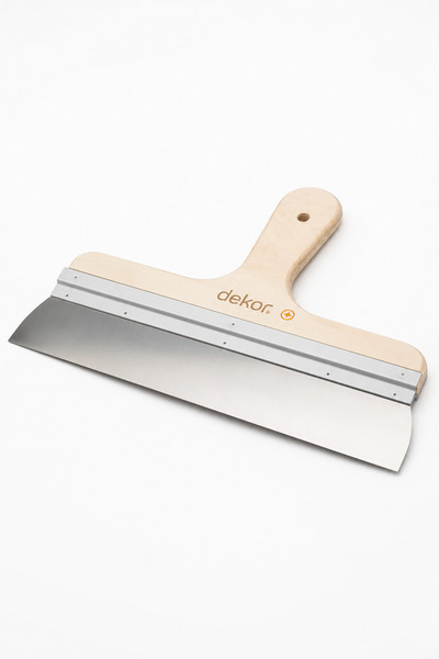 Badem10 Dekor 045 Egri Saplı Spatula Ispatula Sıva Temizlik Ev Spatulası 20 Cm
