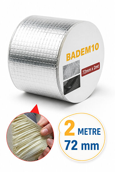 Badem10 Çatı İzolasyon (72 mm X 2 MT) Su Sızdırmazlık Geçirmez Yalıtım Çamur ...