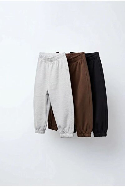 Magu Children's 3-Piece Basic Elastic Sweatpants