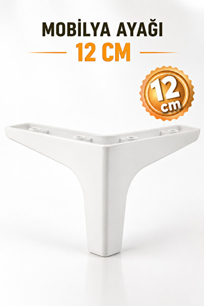Badem10 Sedef Lüks Mobilya Kanepe Sehpa Tv Ünitesi Koltuk Ayağı 12 Cm Beyaz B...