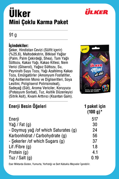 Ülker Mini All Star 91 gram - 10 Adet
