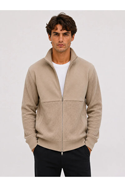 PROLET Gabardine Roba Detailed Men's Waffle Jacket