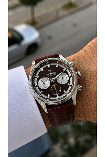 Homies Multifunction Brown Men's Wristwatch 3 Atm Water Resistant Leather Ban...