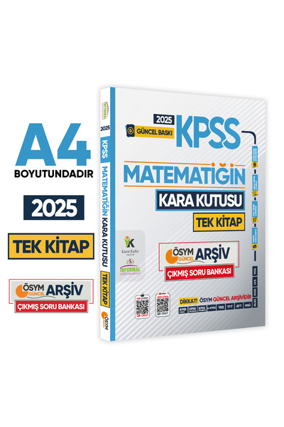 Karakutu Yayınları 2025 KPSS Kara Kutu Matematik TEK KİTAP ÖSYM Arşiv Çıkmış ...