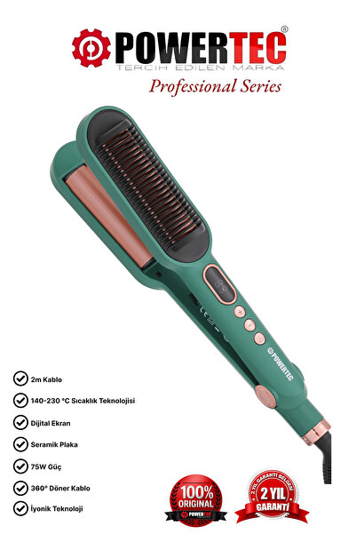 POWERTEC Tr-2820 Brush-Wavy Ionic Hair Straightener