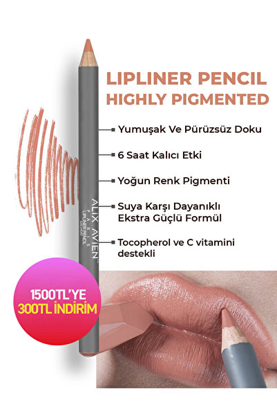 Alix Avien Uzun Süre Kalıcı Dağılma Yapmayan Nemlendirici Dudak Kalemi - Lipl...