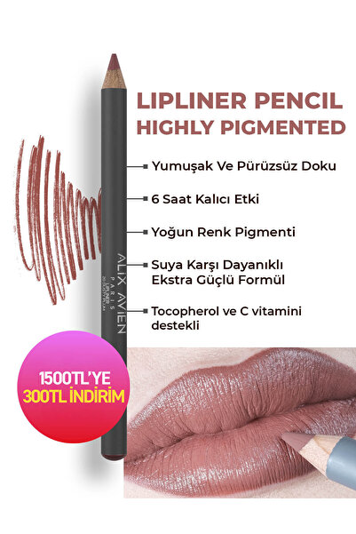 Alix Avien Uzun Süre Kalıcı Dağılma Yapmayan Nemlendirici Dudak Kalemi - Lipl...
