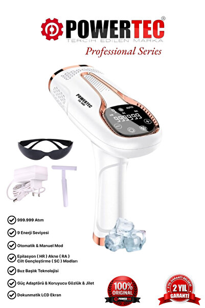 POWERTEC TR-999  IPL Buz Lazer Epilasyon 999.999 Atım Otomatik/Manuel Mod 9 S...