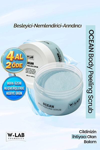 W-Lab Cosmetics Ocean Body Peeling Scrub 250 Ml Besleyici Nemlendirici Arındı...
