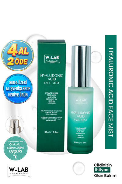 W-Lab Cosmetics Hyaluranic Acid Face Mist Yoğun Nemlendirici, Dolgunlaştırıcı...