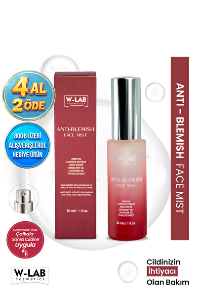 W-Lab Cosmetics Anti-Blemish Face Mist , Leke Karşıtı ve Gözenek Sıkılaştırıc...
