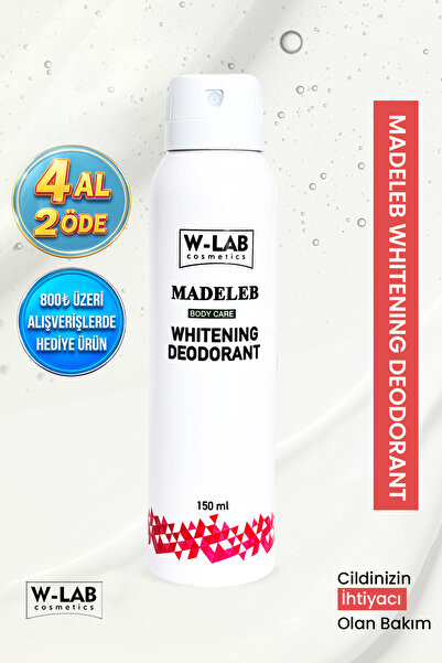W-Lab Cosmetics Whitening Deodorant 150 Ml  Unisex Ter Kokusu, Koltuk Altı Ka...