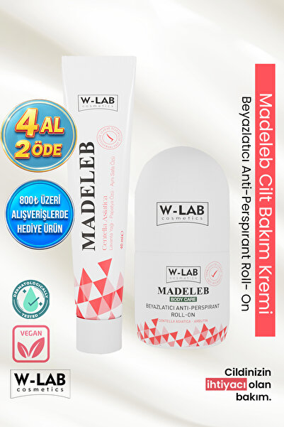 W-Lab Cosmetics Madeleb Krem 40 ml ve  Madeleb Roll On 50 ml  Set