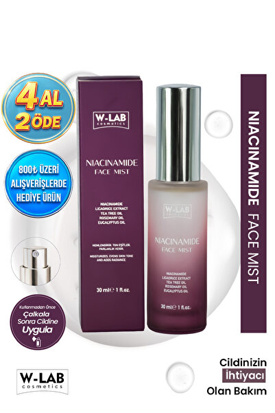 W-Lab Cosmetics Niacinamide Face Mist Cilt Tonu Eşitleyici ve Nemlendirici Yü...