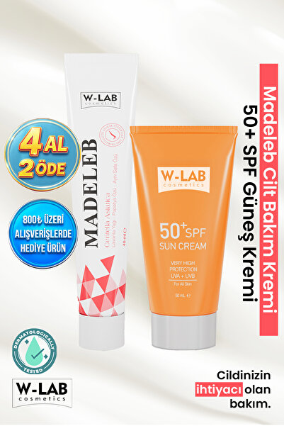 W-Lab Cosmetics Madeleb Krem 40 ml ve W Lab Güneş Koruyucu Krem 50 ml Set