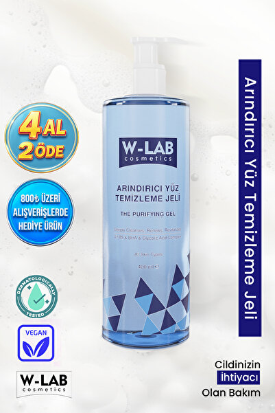 W-Lab Cosmetics 400 ml Purifying Facial Cleansing Gel