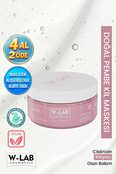 W-Lab Cosmetics Arındırıcı Antioksidan Pembe Kil Maskesi 250 ml