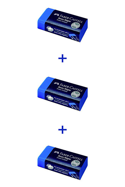 Faber Castell Blue Dust-Free Exam Eraser - 3 Pieces