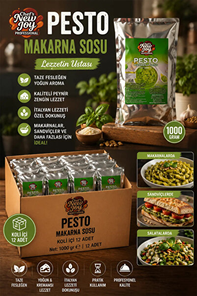chef's new joy professional Pesto Sos 1000 G x 12 Adet - 1 Koli (Koli Bazlı A...