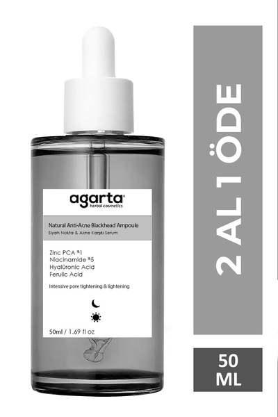 Agarta Natural Anti-Acne Blachead Ampoule Siyah Nokta & Akne Karşıtı Serum 50 ML