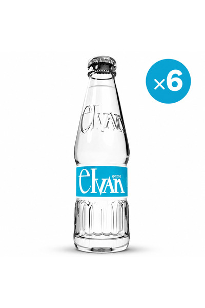 Elvan Gazoz Karışık Meyve Aromalı 250 ml 6 lı Paket Cam Şişe