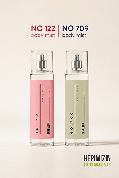 Bargello No.122 Kadın 210 ml Body Mıst + No.709 Erkek 210 ml Body Mist