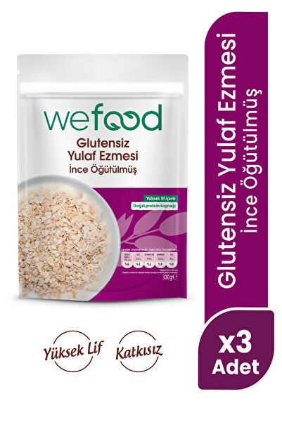 Wefood İnce Öğütülmüş Glutensiz Yulaf Ezmesi 3'lü
