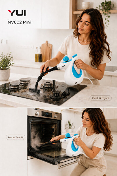 Yui Nv602 Mini Steam Cleaner Çok Fonksiyonlu 9 Parça Buharlı Temizlik Makinesi -buharlı Temizleyici