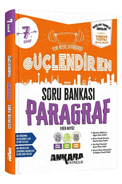 Ankara Yayıncılık Güncel 7.Sınıf Paragraf Yeni Nesil Sorularla Güçlendiren So...