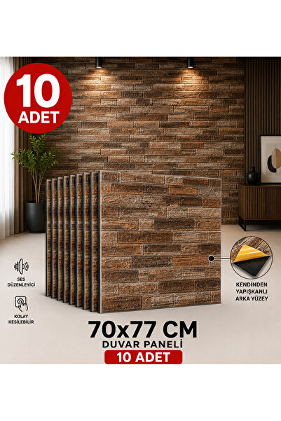 Renkli Duvarlar 10 Adet 5m2 Kendinden Yapışkanlı Esnek Duvar Paneli Kağıdı Nw108