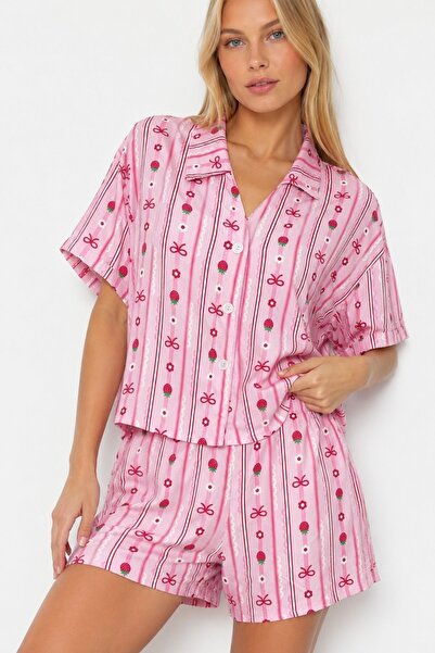 BELLA NOTTE Sweet Strawberry Lounge Shorts Pajama Set