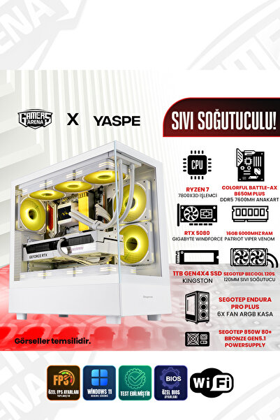 Gamers Arena YASPE RTX5080 AMD RYZEN 7 7800X3D 16 GB DDR5 RAM 1TB GEN4 M2 SSD...