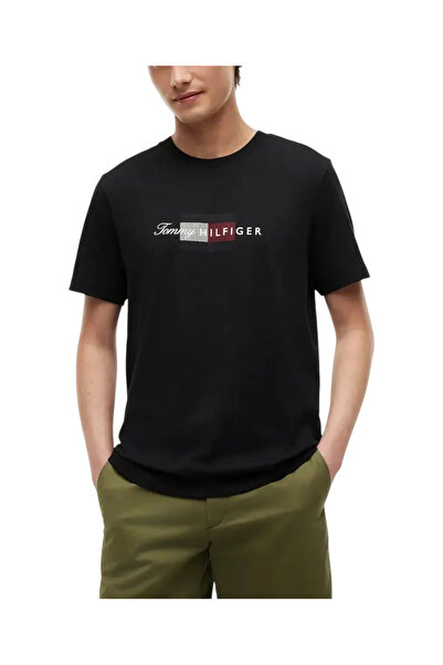 Tommy Hilfiger Tricou obișnuit cu imprimeu script și steag