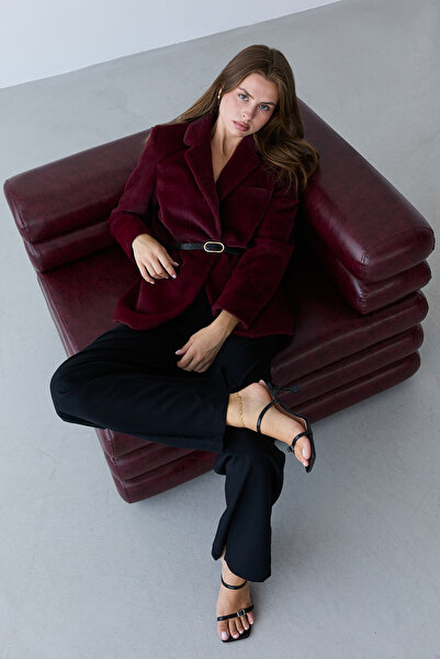 Trendyol Collection Burgundy Blazer Jacket Twoaw26Bc00041