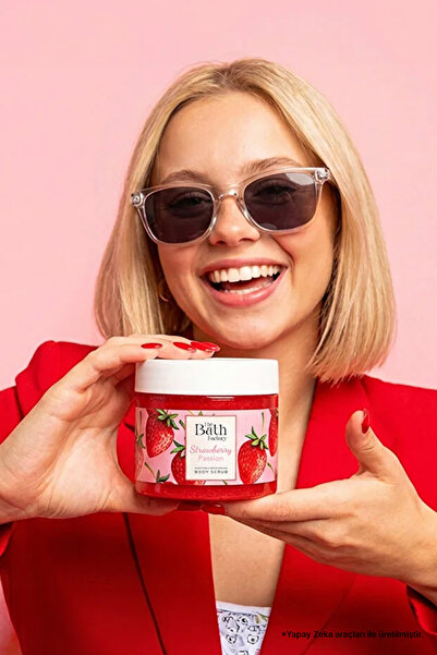 THE BATH FACTORY Nemlendirici Ve Arındırıcı Vücut Peelingi - Çilek Aromalı 300gr