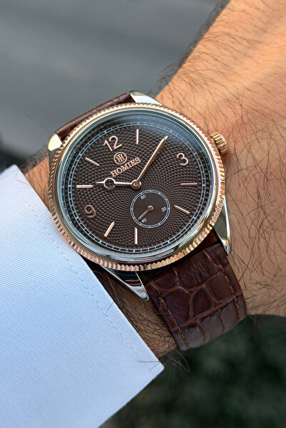 Homies Original Brown Genuine Leather Cord Men's Wristwatch 3 Atm Water Resis...