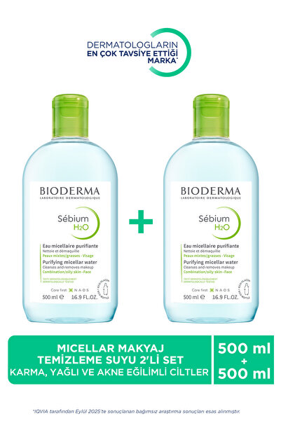 Bioderma Sebium H2O 500 ml - İkili Paket
