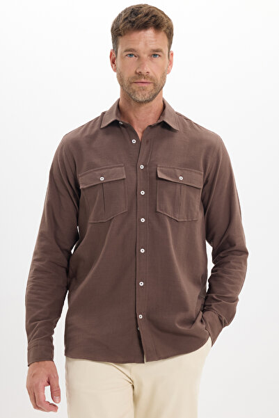 Tudors Men's Regular Fit Classic Cut Oversized 100% Cotton Linen Texture Doub...