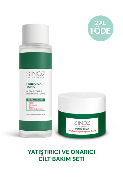 SİNOZ Pure Cica Yatıştırıcı ve Onarıcı Cilt Bakım Seti