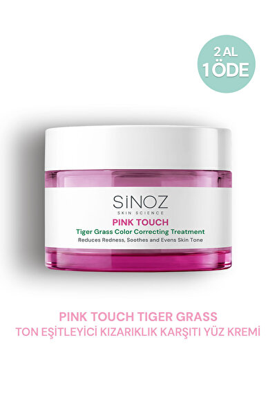 SİNOZ Pink Touch Tiger Grass Anında Ton Eşitleyici Onarıcı Yüz Bakım Kremi 15...