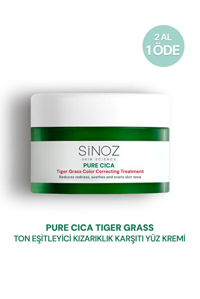 SİNOZ Pure Cica Tiger Grass Anında Ton Eşitleyici Onarıcı Yüz Bakım Kremi 15 ml
