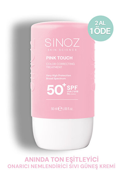 SİNOZ Pink Touch Anında Ton Eşitleyici Leke Karşıtı SPF50+ Pembe Sıvı Yüz Gün...