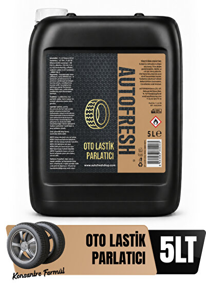 AutoFresh Oto Lastik Parlatıcı 5 Lt Sünger Hediyeli Araç Tampon Parlatıcı 5 k...