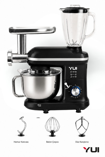 Yui M120 Multi-fonksiyonel 3'ü Bir Arada Stand Mikser Kıyma Setli Ve Blender ...