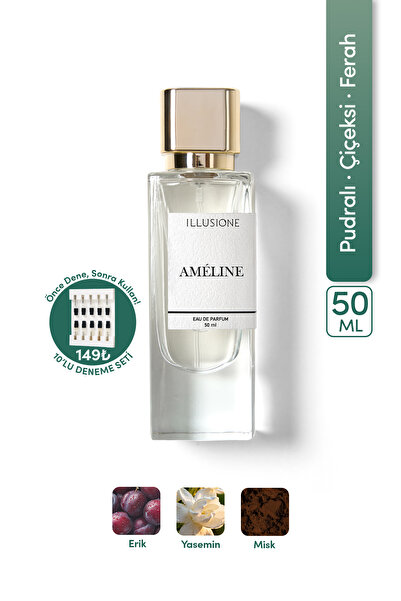ILLUSIONE FRAGRANCE Améline EDP Kadın Parfüm 50ml | Pudramsı - Çiçeksi - Fera...