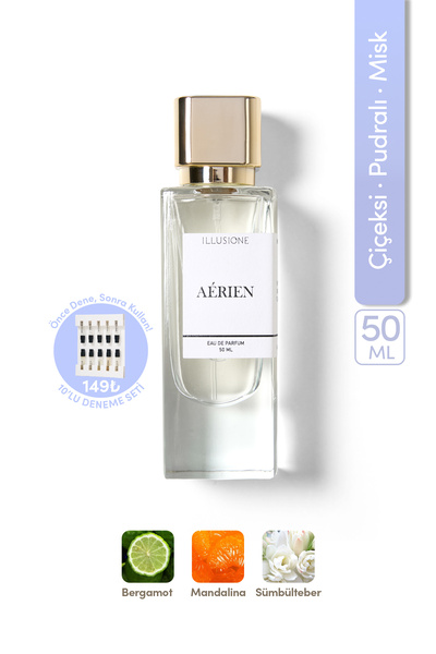 ILLUSIONE FRAGRANCE Aérien Edp Kadın Parfüm 50ml | Çiçeksi-Pudralı-Misk | Mel...